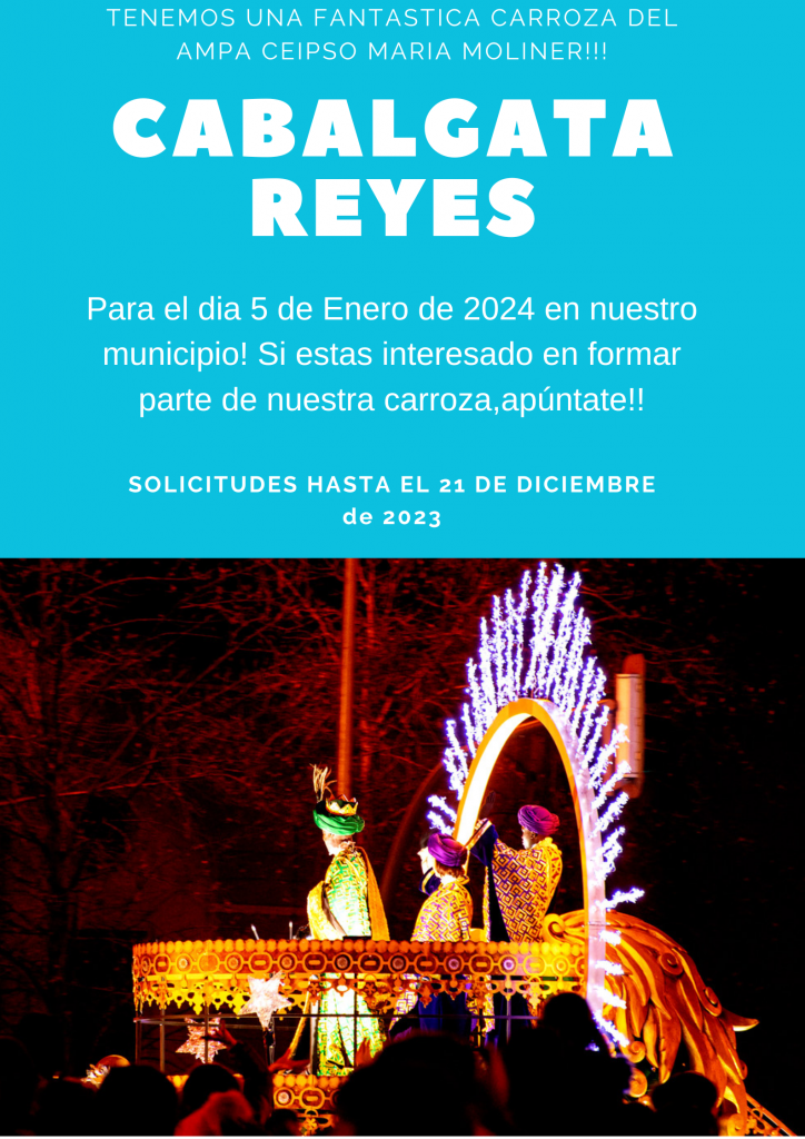 ¿Quieres participar en la Cabalgata de Reyes con nosotros?
